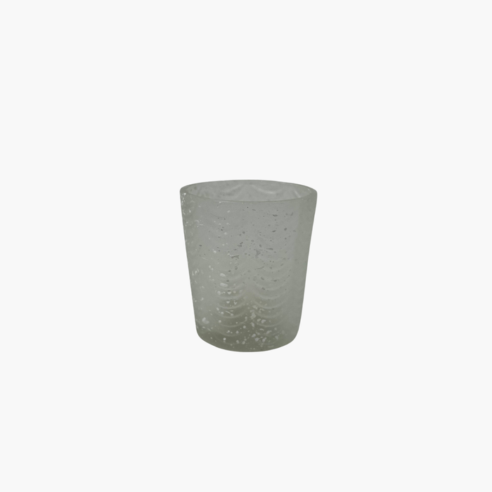 NORA Teelichthalter Glas weiss