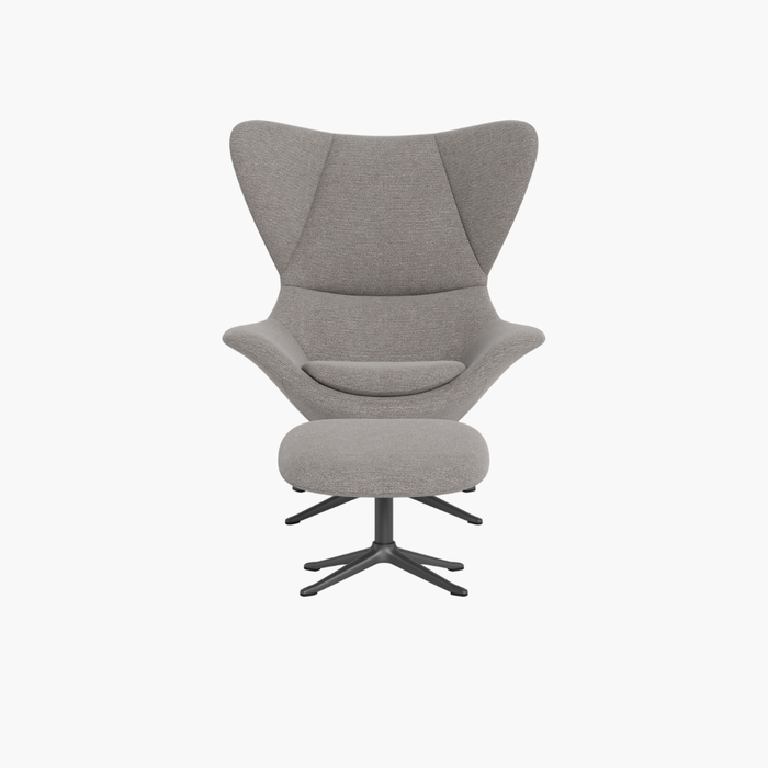 VITTORIO II Kollektion Sessel/Hocker grau meliert