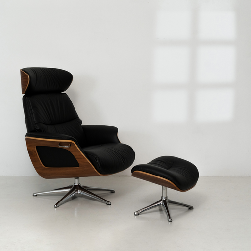 RELAXO Funktionssessel schwarz/nuss