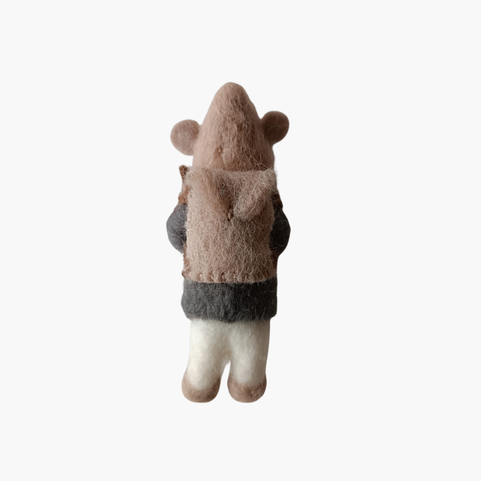 FILZHÄNGER MAUS Wanderer grau