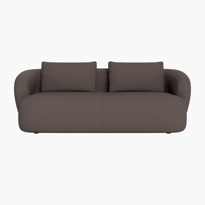 ROYA 3er Sofa braun Bouclé