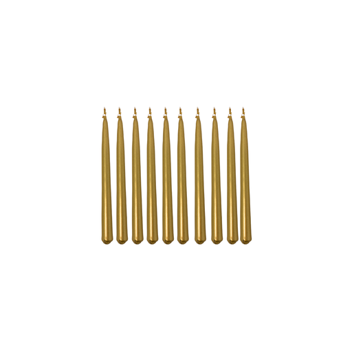 BAUMKERZE  gold metallic 10Stk.