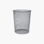 WASTE BASKET Papierkorb silber