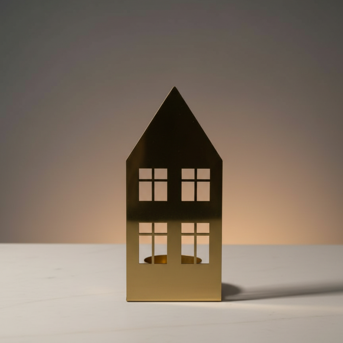 HOUSE Teelichthalter gold