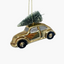 GLASFIGUR AUTO mit Baum II gold
