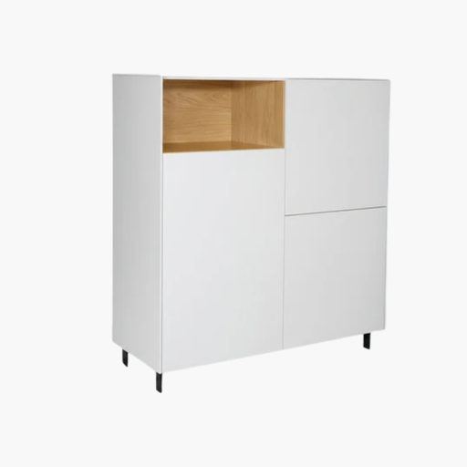 TOSCA II Highboard weiß/Eiche hell