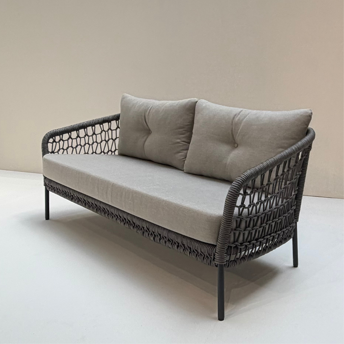 FILTON  3er Sofa anthrazit/taupe