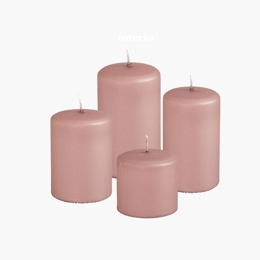 BASE METALLIC Kerze rose