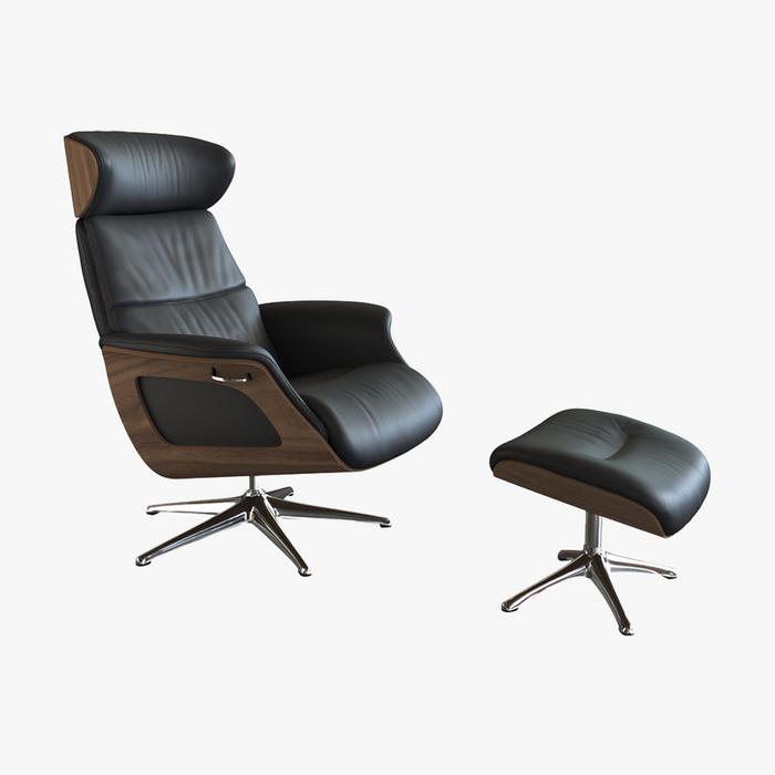 RELAXO Kollektion Funktionssessel/Hocker schwarz/nuss