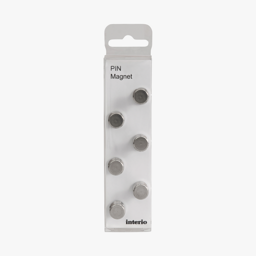 PIN Magnet 6erSet silber