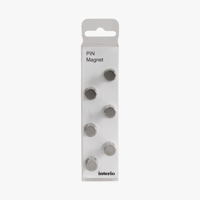 PIN Magnet 6erSet silber