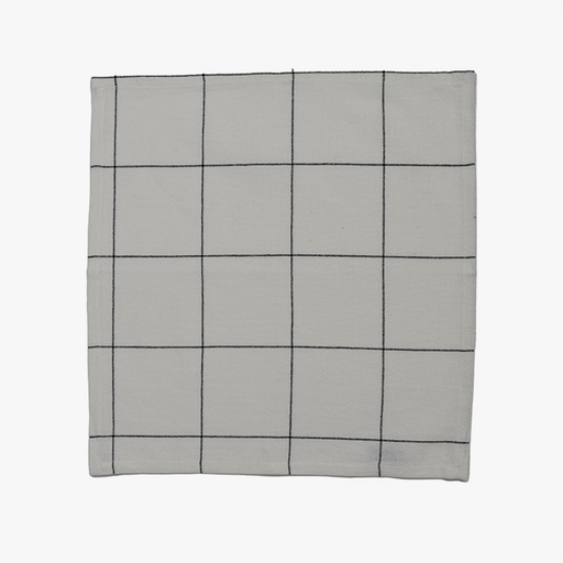 CHECK Serviette offwhite/grau