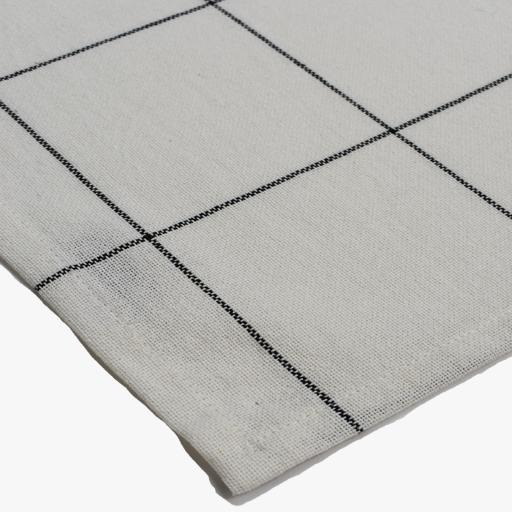 CHECK Serviette offwhite/grau