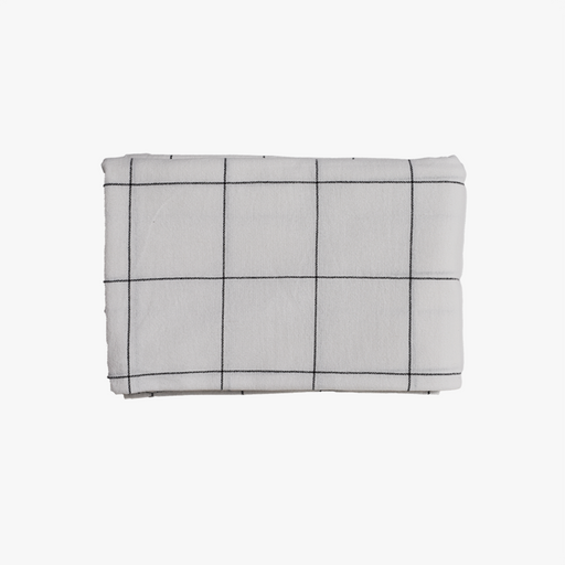 CHECK Tischtuch offwhite/grau