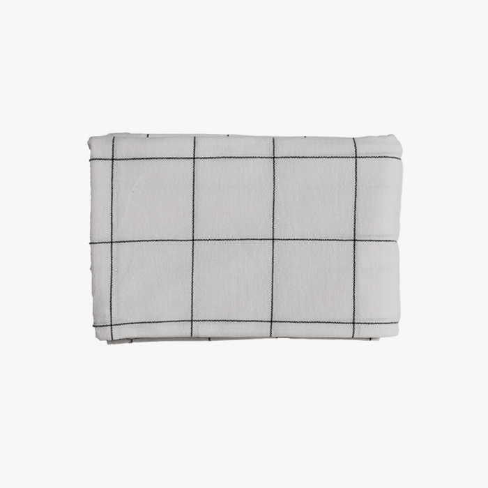 CHECK Tischtuch offwhite/grau
